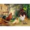 Orchidea Needlepoint Canvas For Halfstitch Without Yarn After Carl Jutz The Elder - Chickens In Front Of The Stable - Printed Tapestry Canvas